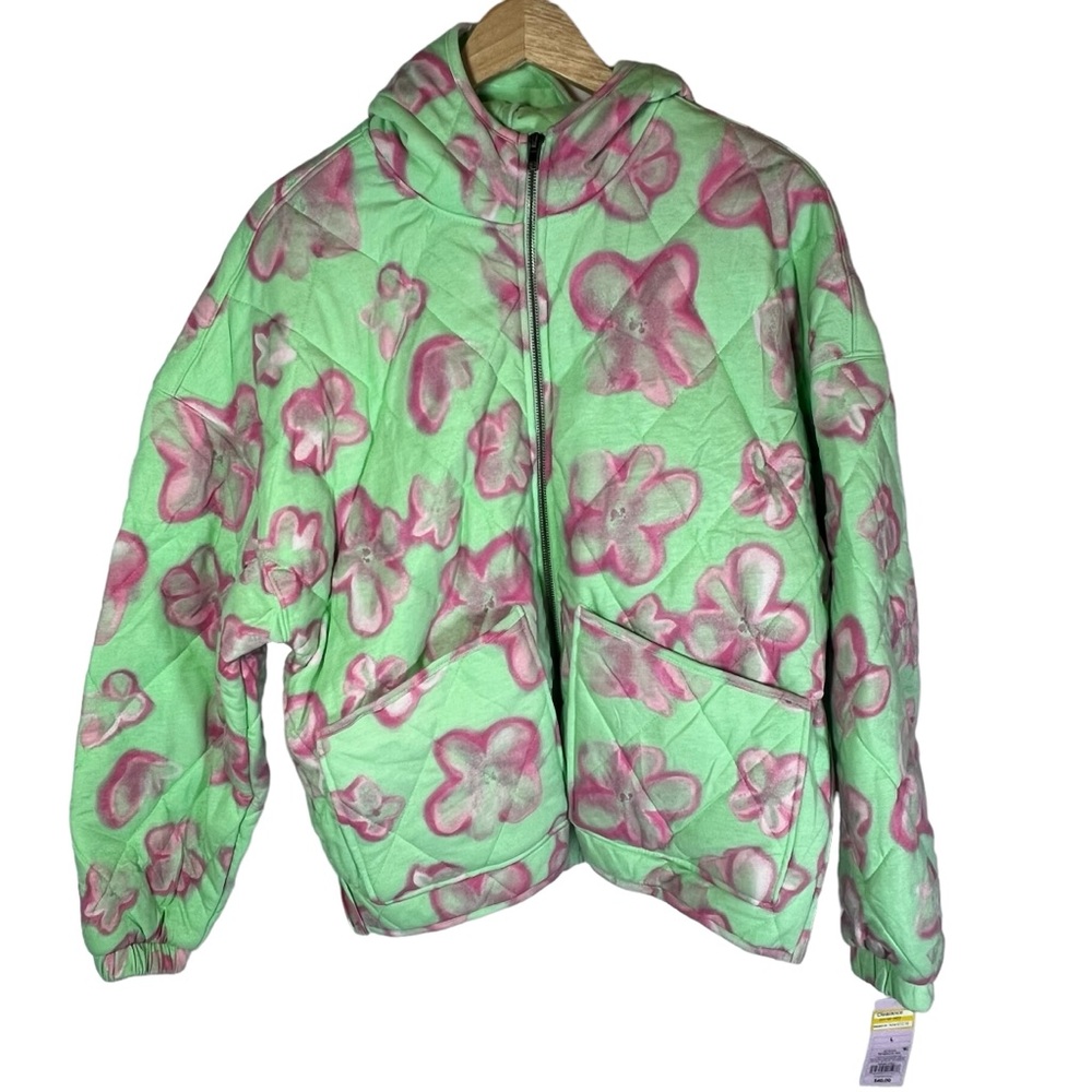 Wild Fable Girls Jacket Multiple Colors Mint Green Floral  Size Small $40
